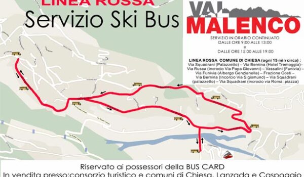 servizio ski bus linea rossa